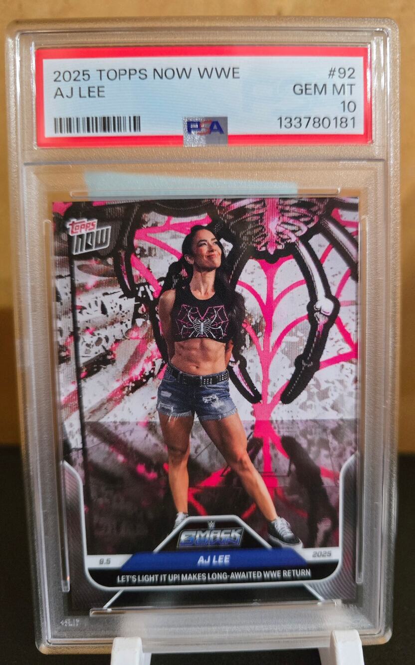 2025 Topps Now WWE AJ Lee PSA Graded 10